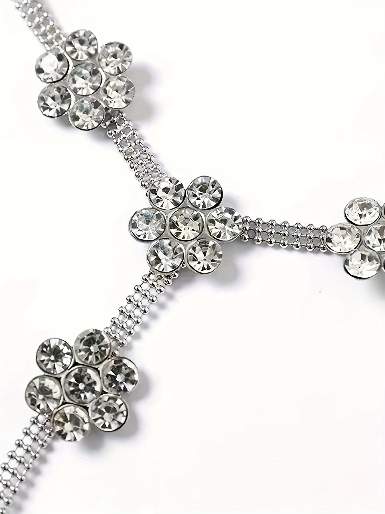 Plus size ayollar uchun gul motifli rhinestone bilan bezatilgan string thong ichki kiyim