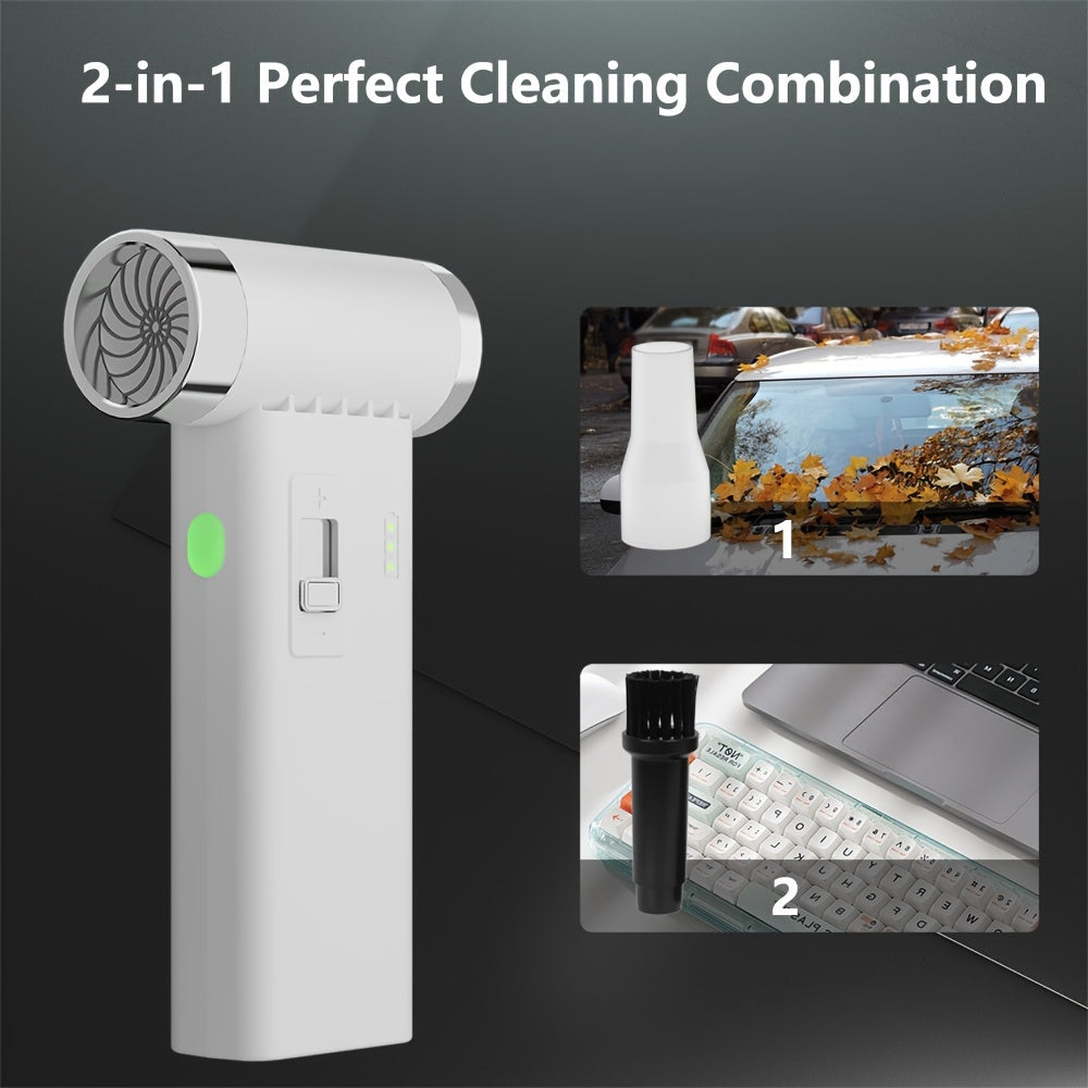 Portable Handheld Turbine Fan with Wireless Operation, High-Speed Dust and Snow Blower