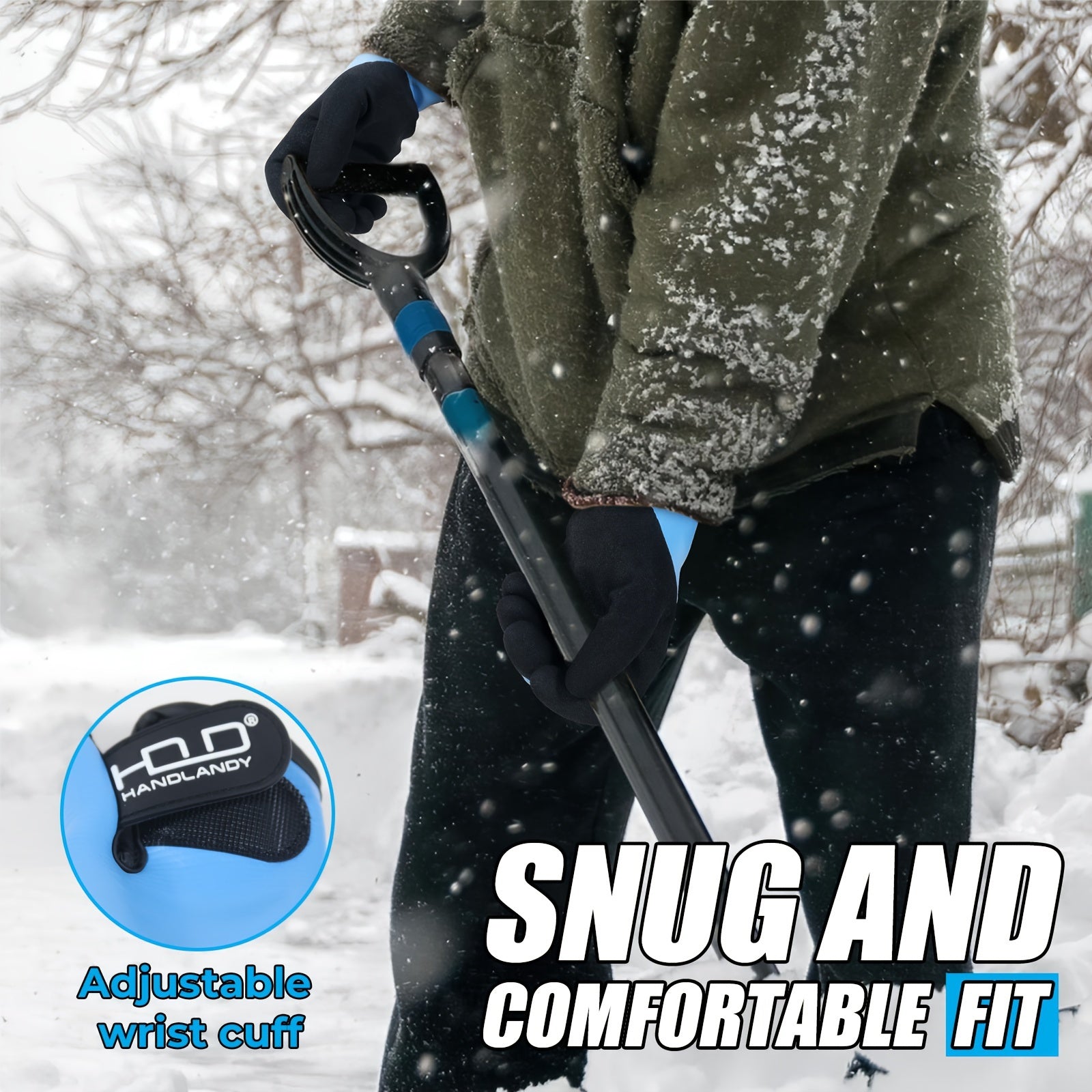 Unisex Knitted Polyester Gloves Waterproof Windproof Non-Slip Full Finger