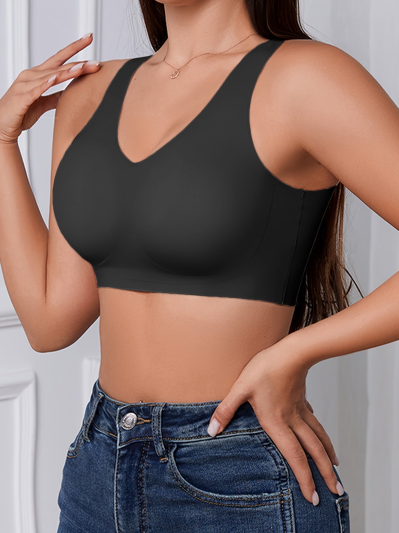 Plus Size Seamless Sports Bras Pack High Support Wireless Yoga Running