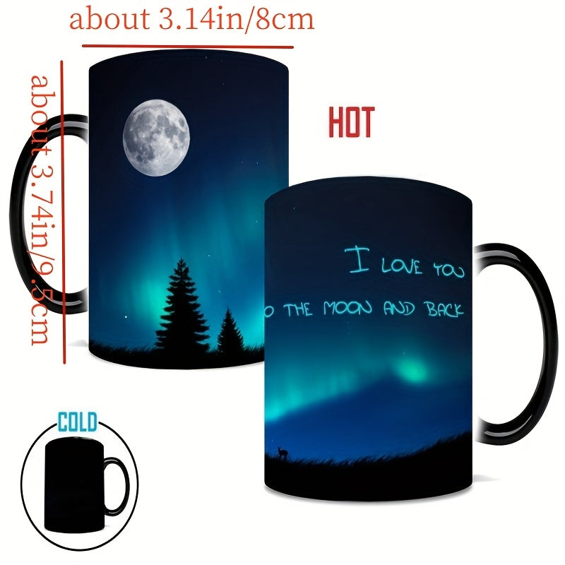 Color Changing Ceramic Coffee Mug for Hot Beverages Valentine's Day Gift Heat Sensitive Home Office