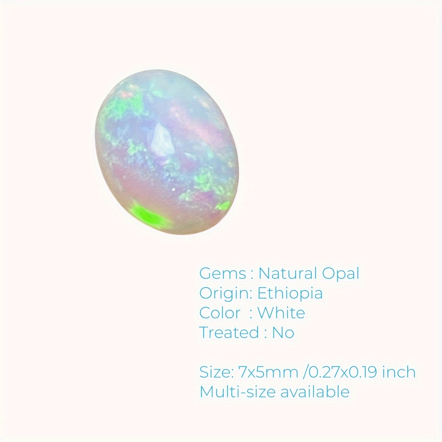 Ethiopian Opal Cabochon Grade A in White and Black for Jewelry Making