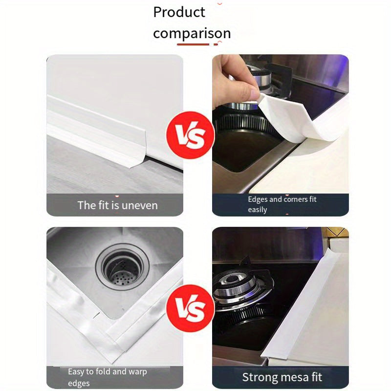 Heat-Resistant Silicone Stove Gap Covers, Easy Install, Mess-Free Edge Protectors