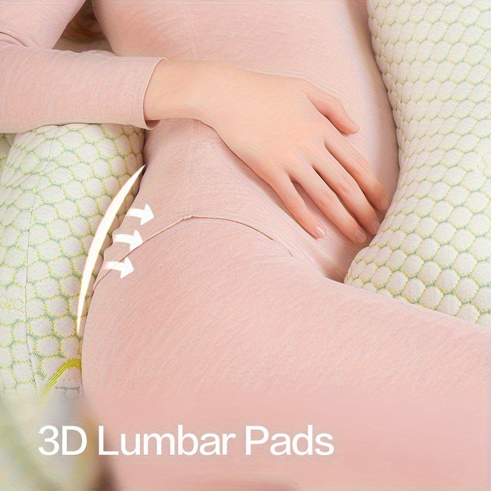 Oltin Maternity Pillow - Bel, Qorin va Oyoqlar uchun Qo'llab-quvvatlovchi H-Shakl Dizayni bilan Eng Yuqori Quvvat | Yumshoq polyesterdan tayyorlangan, olib tashlanadigan qopqoqni o'z ichiga oladi | Shukrona, Rojdestvo va Halloween uchun ideal sovg'a.