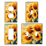 Sunflower Diamond Art Light Switch Cover No Batteries Required Fits Standard Outlets for Kitchen Bathroom Living Room