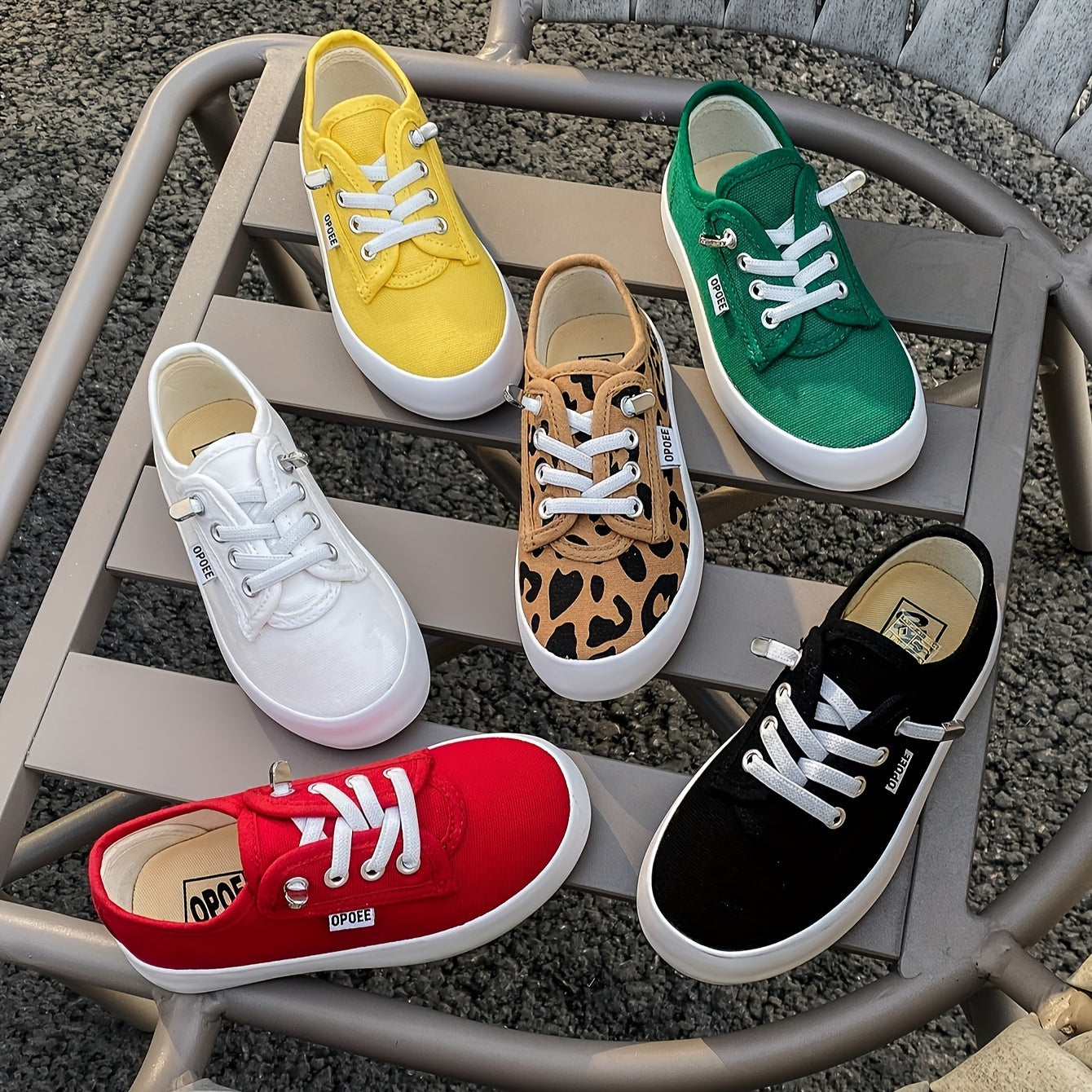 Kids' Canvas Slip-On Sneakers for Boys and Girls Breathable Lightweight Casual Shoes