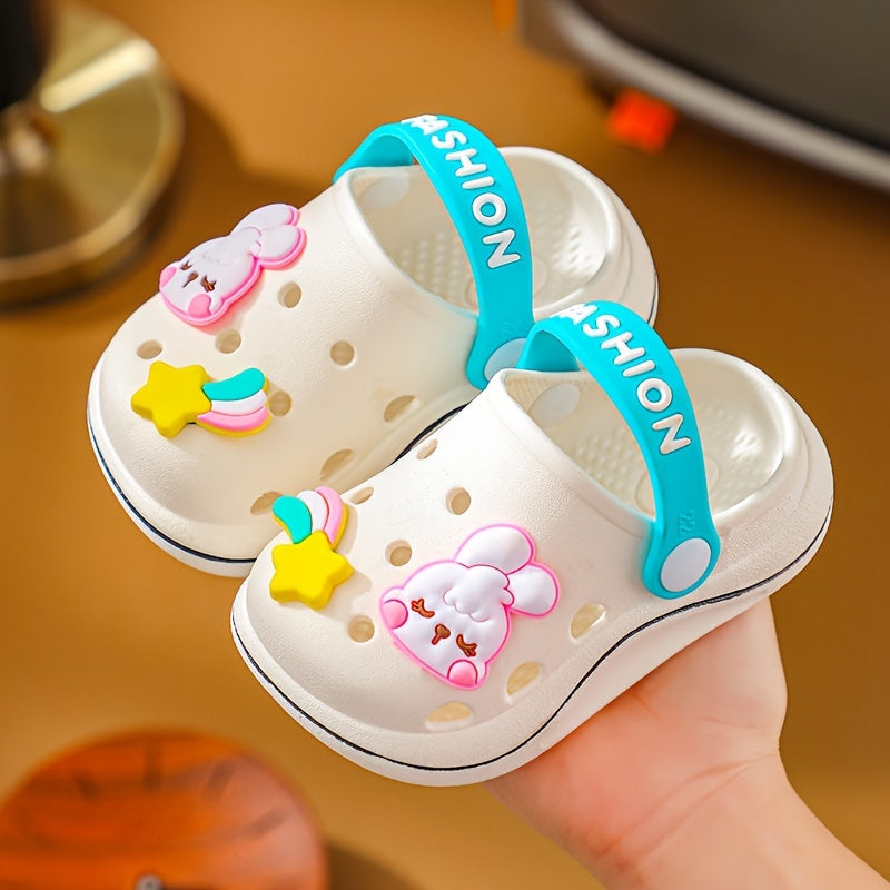 Kids' Cartoon Clogs and Mules Breathable PVC Slip-On Sandals for Boys and Girls