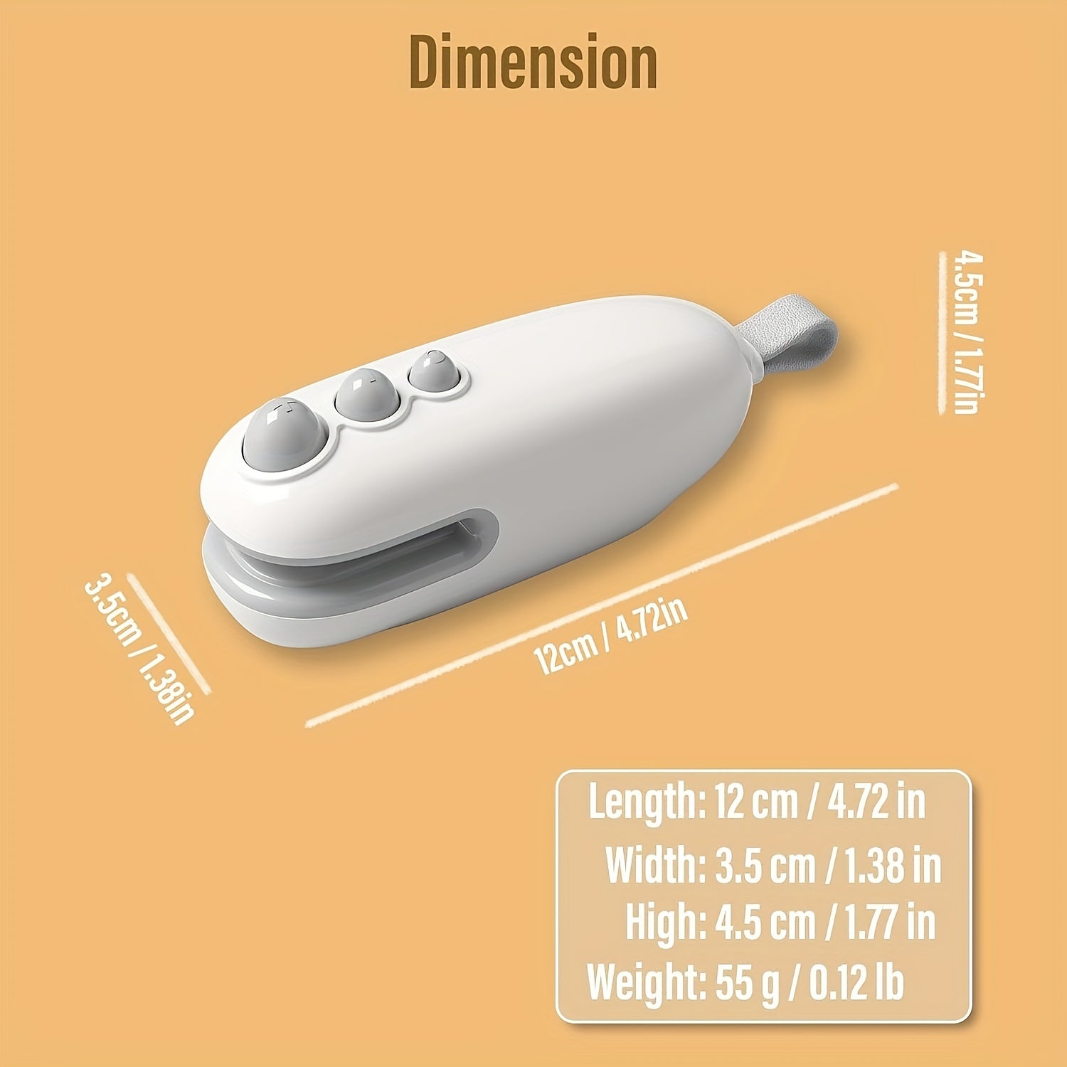 Magnitli kesgich bilan mini sumka yopgich, qayta tiklanadigan portativ oziq-ovqat saqlash asbobi