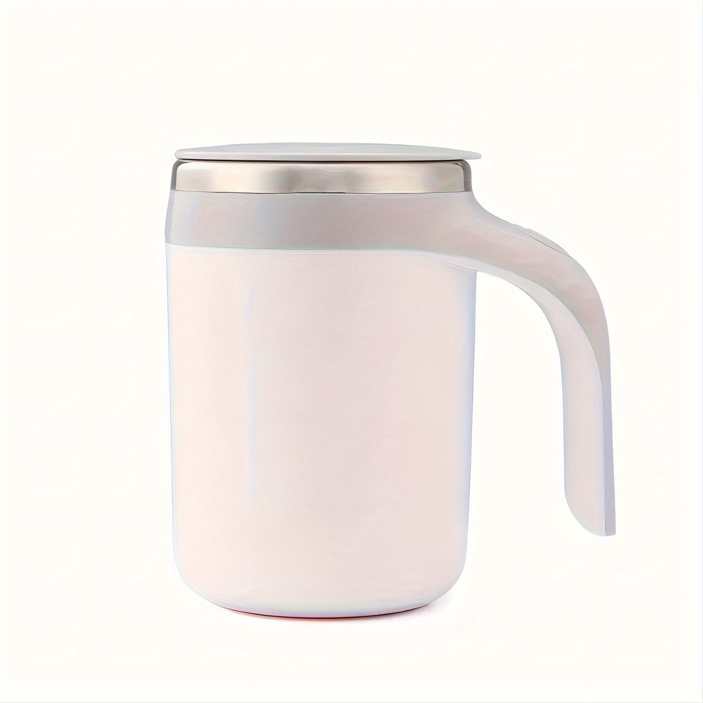 Stainless Steel Self-Stirring Coffee Mug with Wooden Handle Reusable Battery-Powered 8.99cm H x 14.0cm W