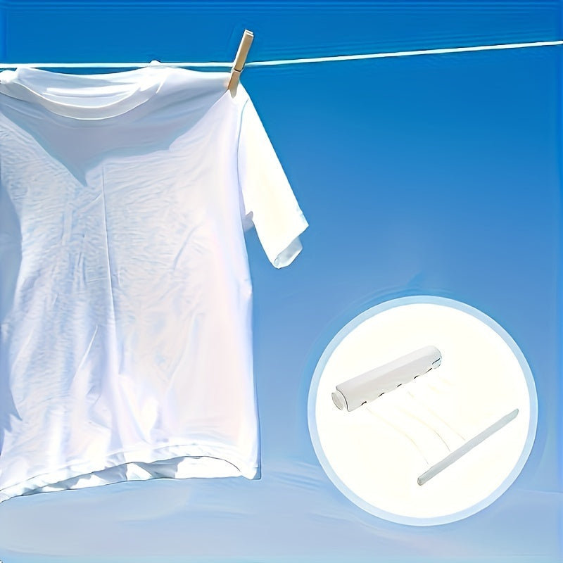 Telescopic Clothes Drying Rack with Spring Mechanism Four or Five Line Clothesline Multi-functional Laundry Towel Drying Rack