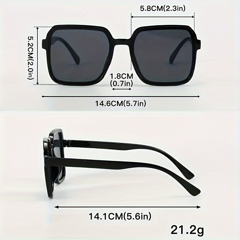 6-Pack Женские Модные Квадратные Очки с Готовыми к Серфингу ПК Линзами