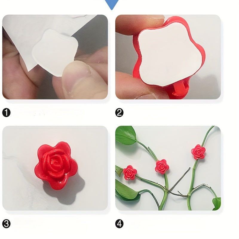 10pcs Self-Adhesive Wall Plant Clips for Climbing Roses Garden Support
