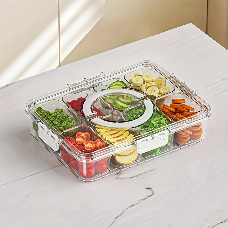 8-Inch Clear Food Storage Containers Set for Fruits and Vegetables