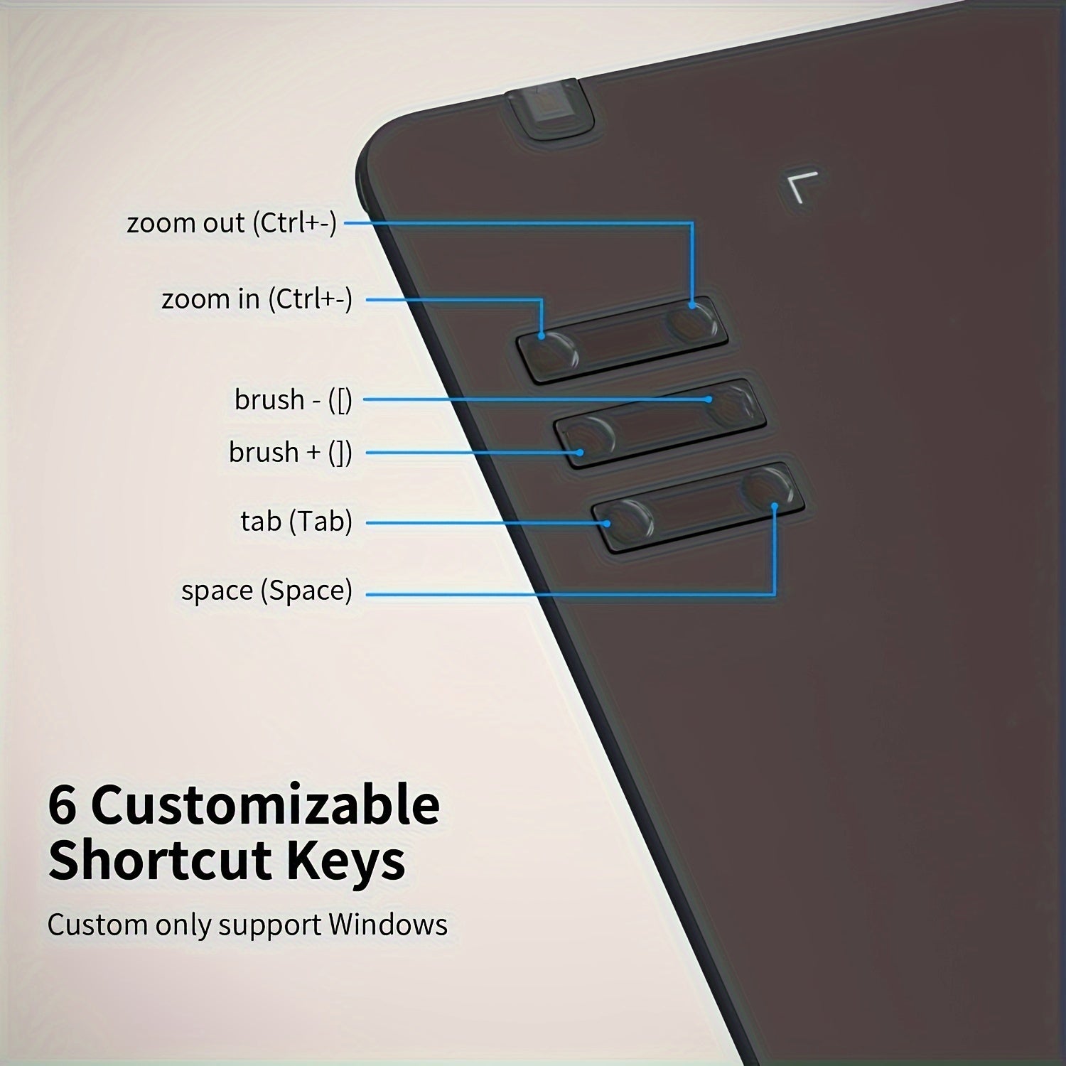 Graphics Drawing Tablet with Pen 16.99x10.69cm Active Area USB Compatible with Android Mac Windows No Battery