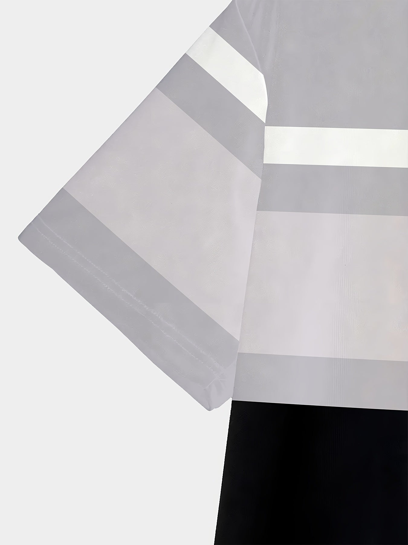 Men's Polyester Striped Crew Neck T-Shirt Regular Fit All-Season