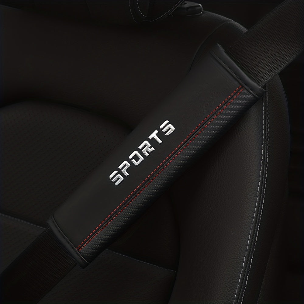 Universal PU Leather Car Seat Belt Shoulder Pads Comfortable Sponge Covers