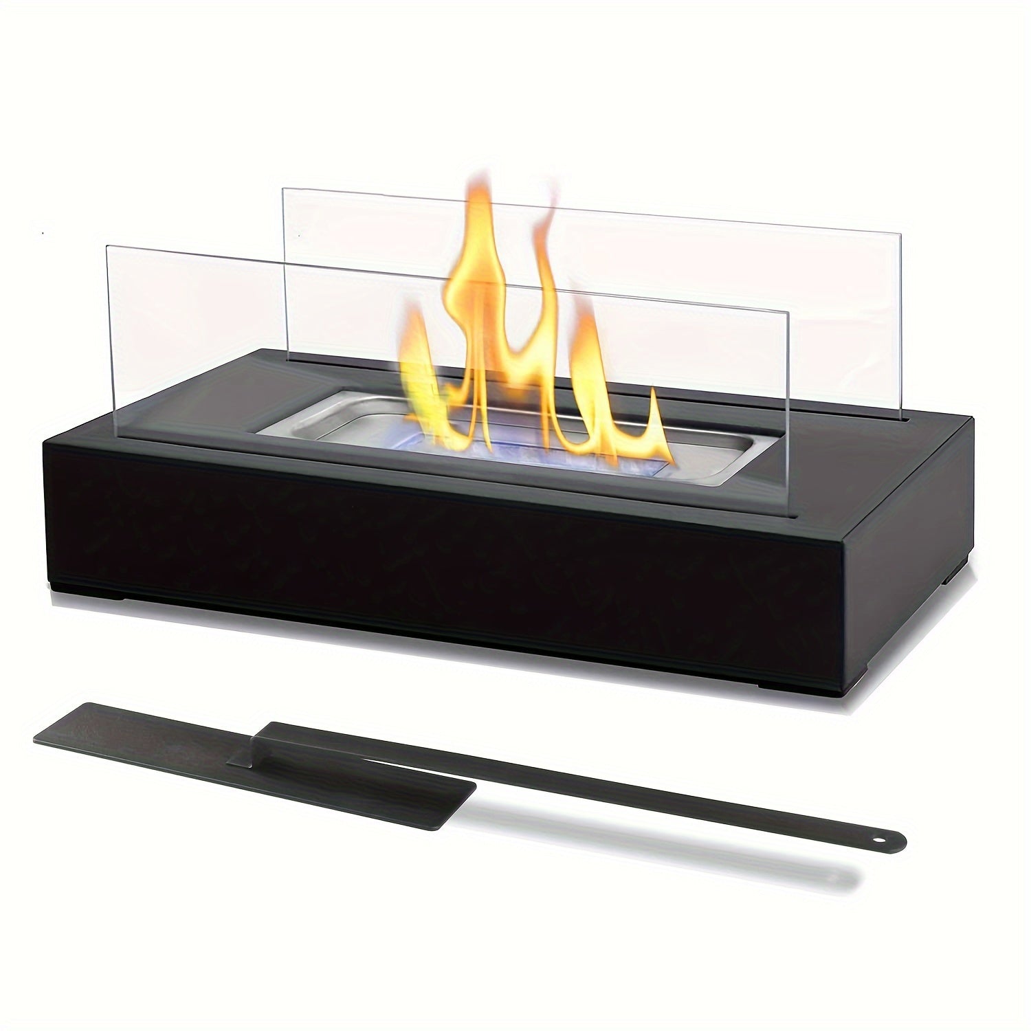 Rectangular Bioethanol Tabletop Fire Pit Portable Outdoor Camping Fireplace