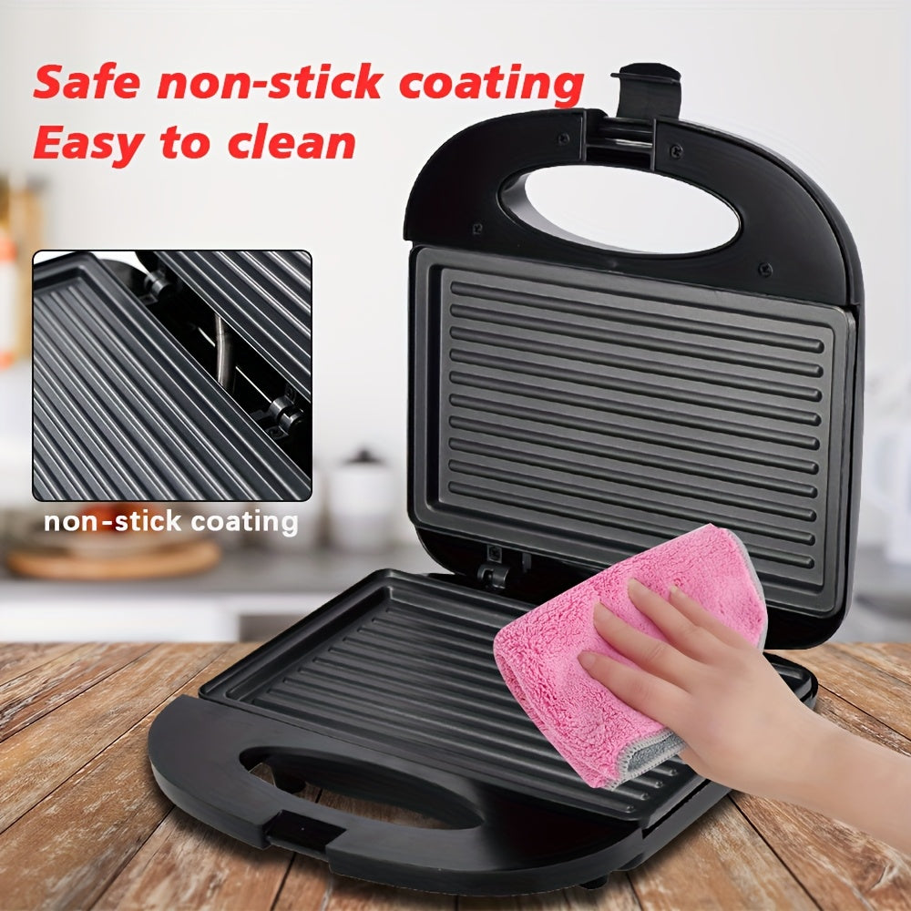 750W Non-Stick Elektrik Sendvich Qovurish Gril Panini Qiluvchi O'chiriladigan Tovoqlar