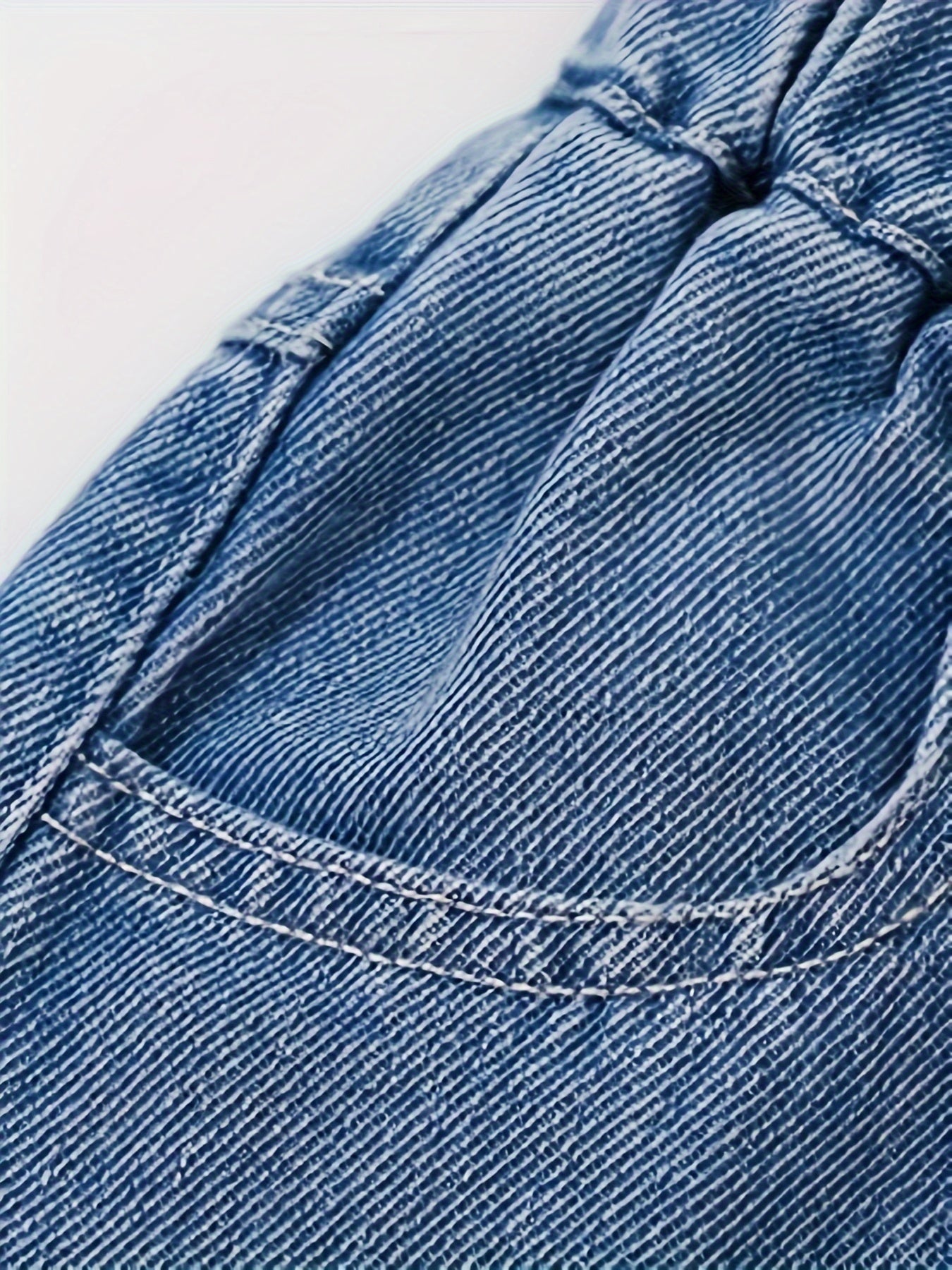 Girls' Kids Jeans Wide Leg Cotton Blend with Bunny Print Elastic Waist Pockets