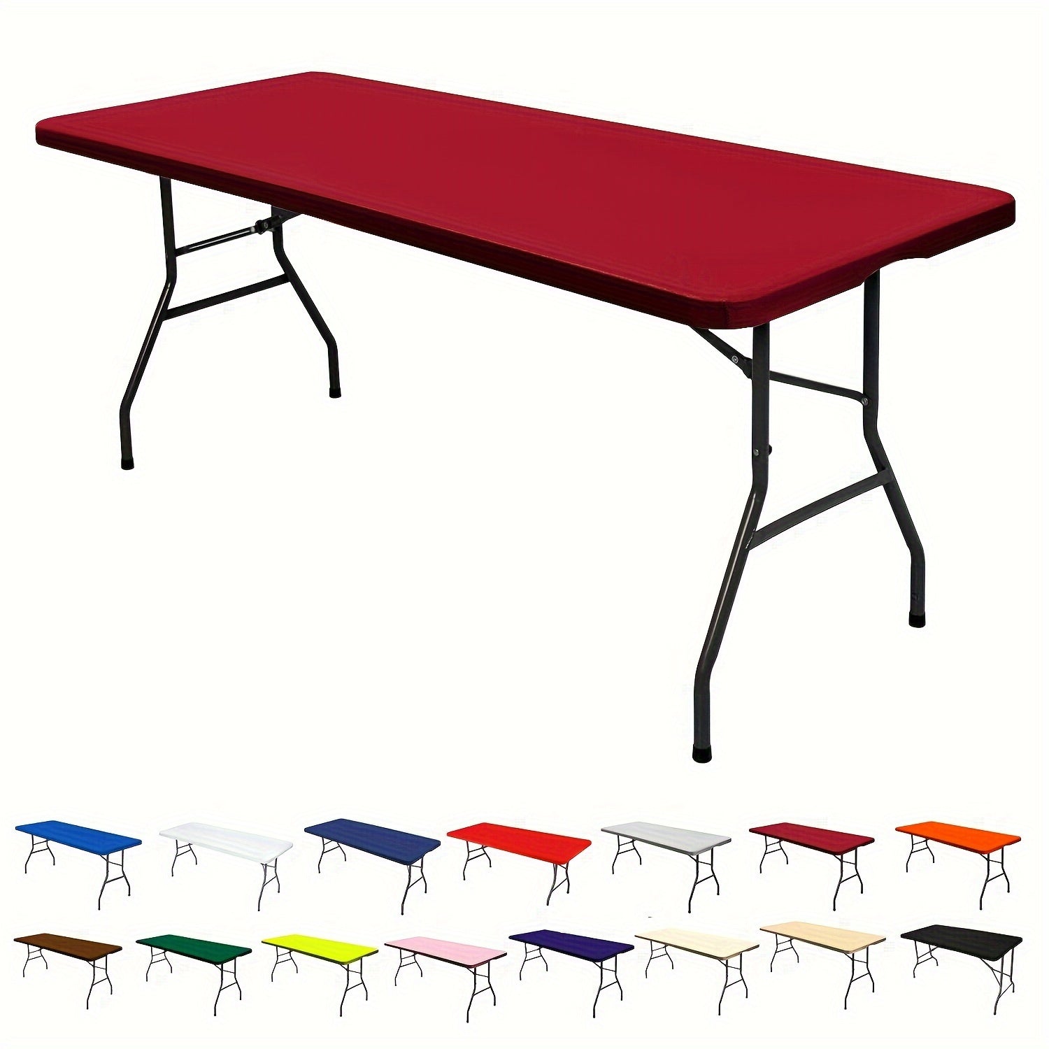 Polyester Half Pack Stretch Table Cover for Christmas Parties Indoor Outdoor Use