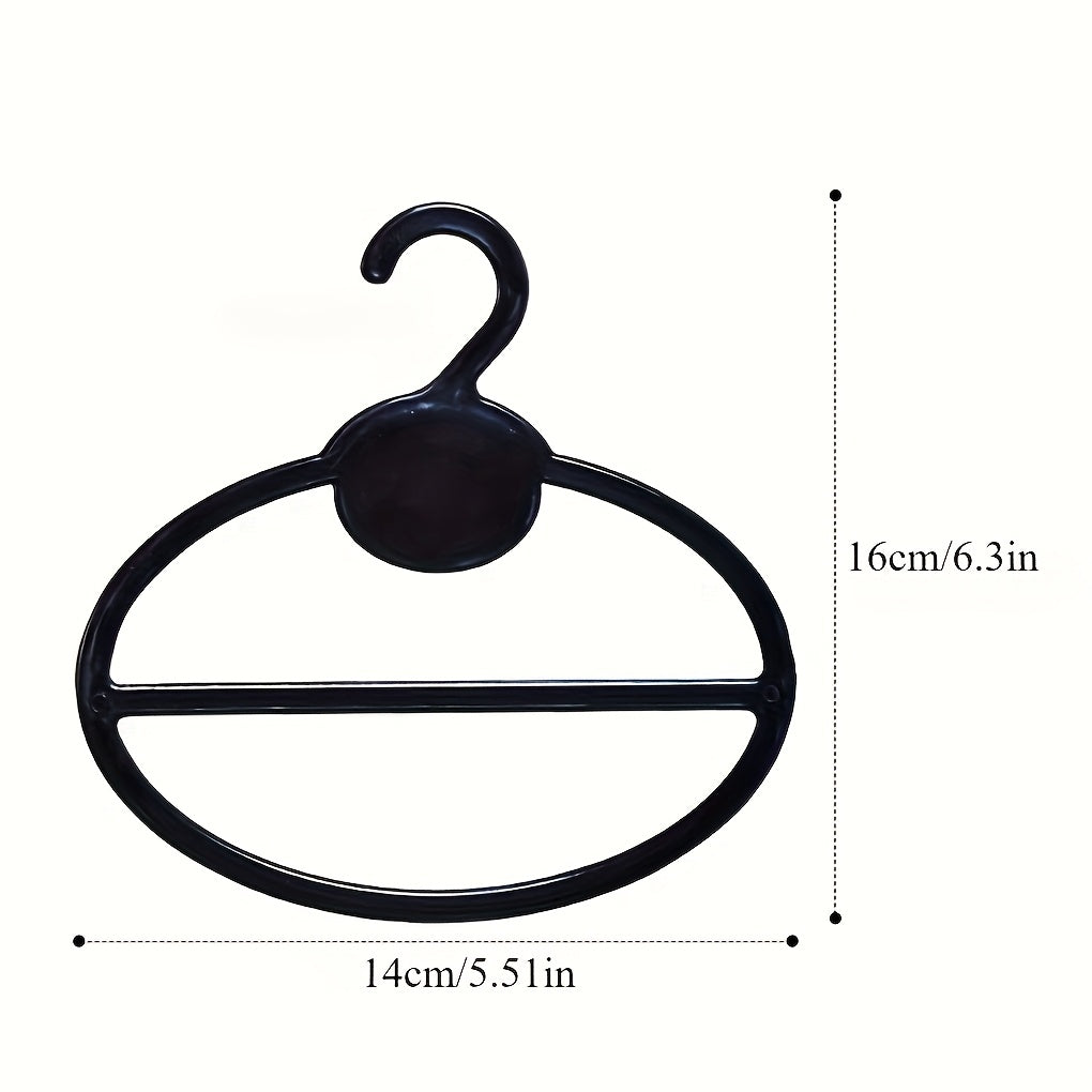 Juego de 20 perchas ovaladas para bufandas, pañuelos y corbatas, organizador de ahorro de espacio, diseño circular