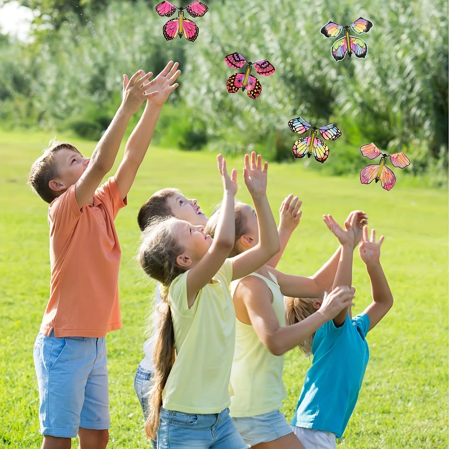 Colorful Wind-Up Butterfly Toy for Kids Ages 6+ for Weddings and Birthdays