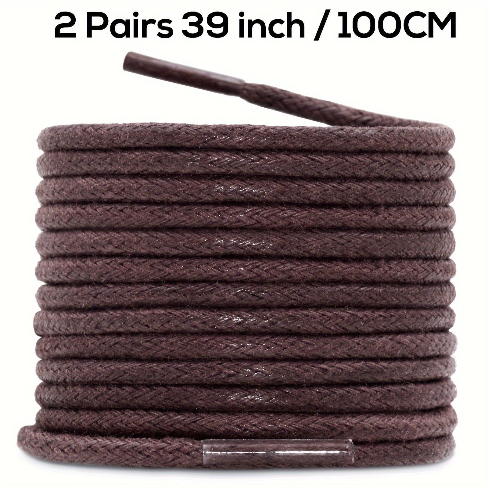 Unisex Waxed Shoelaces 0.25cm Thick Round Replacement Multi-Coloured 4 Pairs