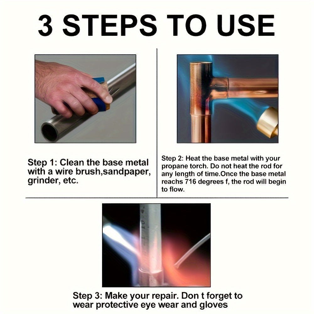 20 dona Past Oʻrta Temperatura Alüminium Payvand Qoʻli Uy Ta'mirlash uchun mos