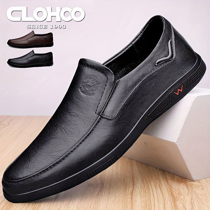 Men's Slip-On Loafer College Style PU Leather Rubber Sole Casual Low Top