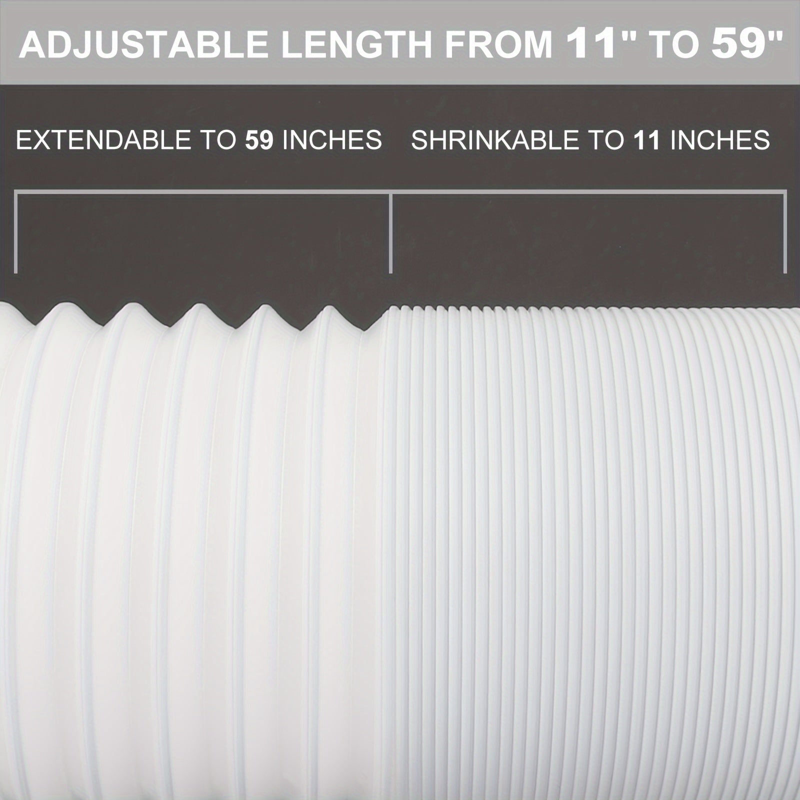 Portable Air Conditioner Exhaust Hose 12.95cm Diameter Leak-Proof Polypropylene