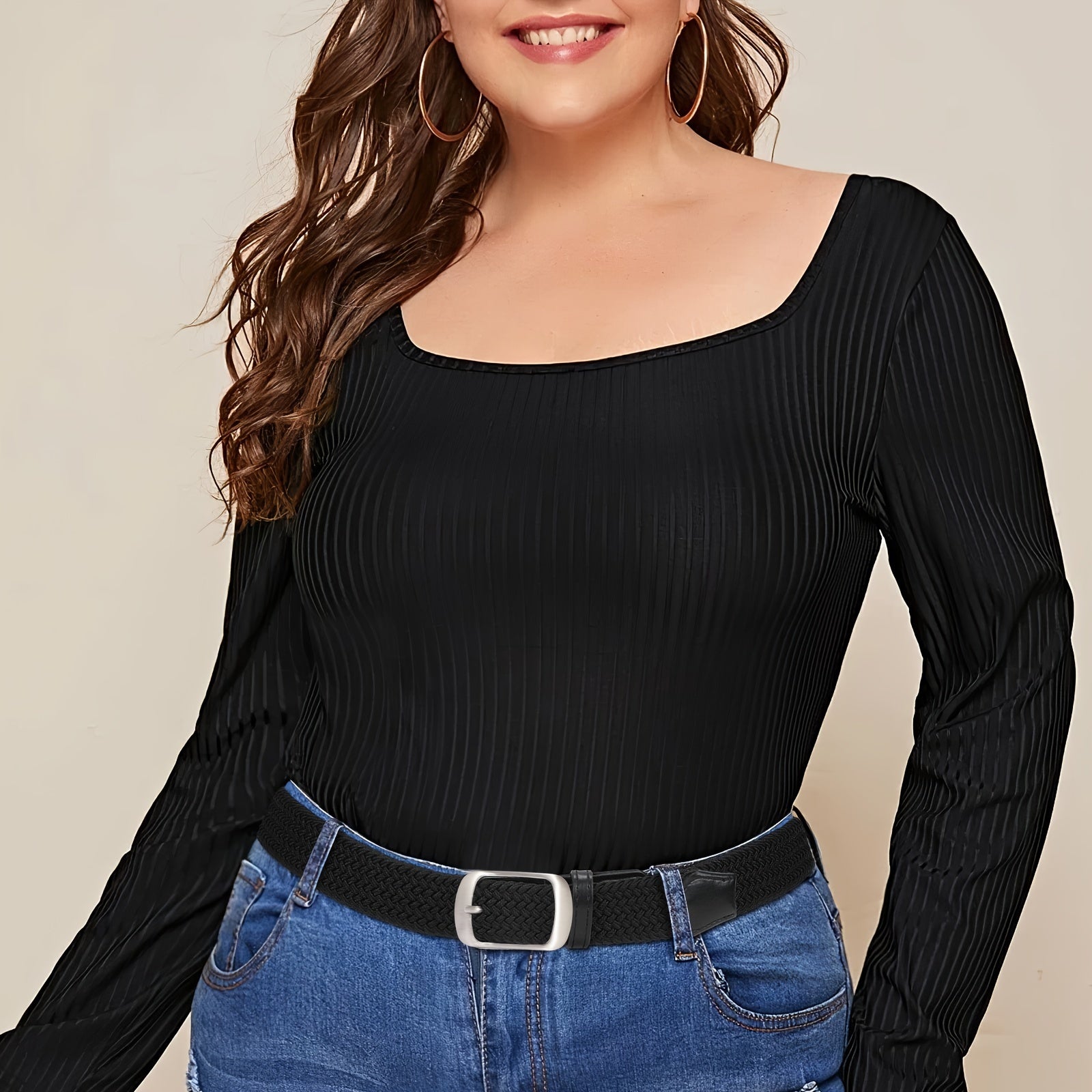 Unisex Solid Color Braided Belt with Pin Buckle for Casual Jeans