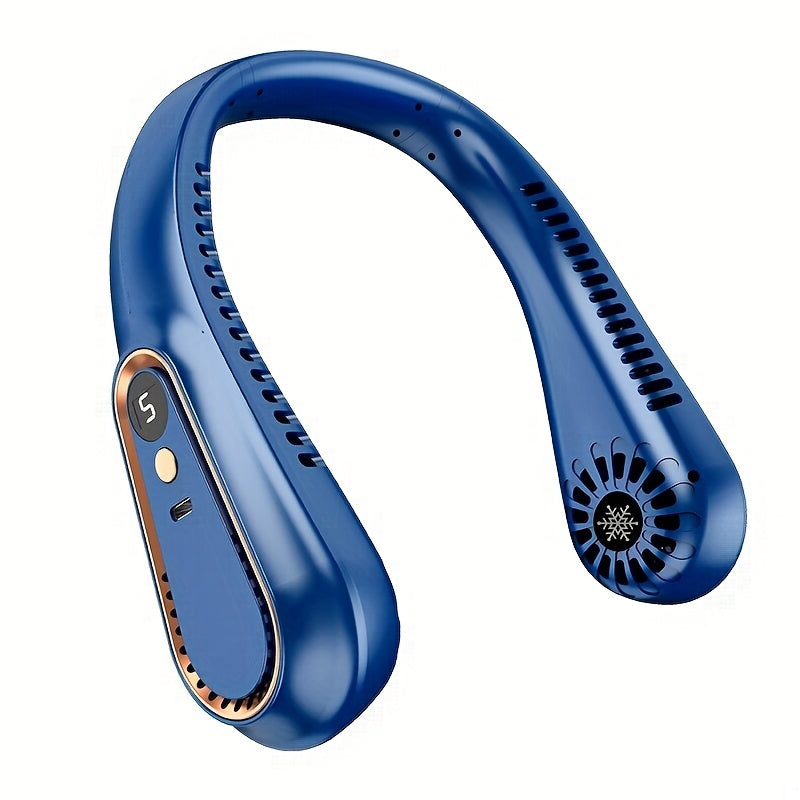 Portable Bladeless Neck Fan Rechargeable USB Indoor Outdoor Cooling