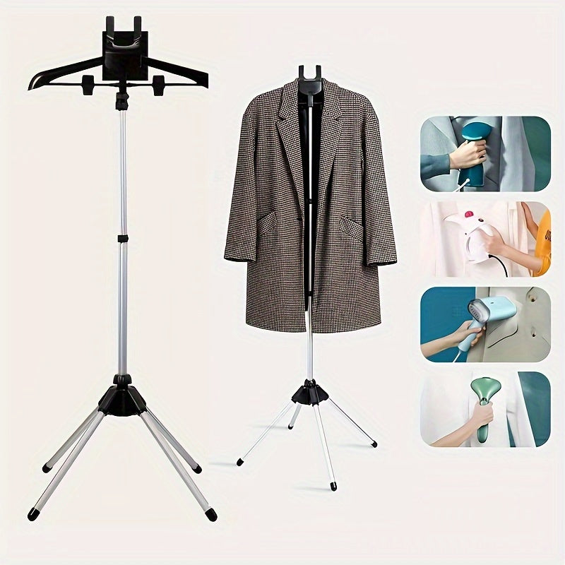 Soporte de tabla de planchar plegable con colgador de plancha de mano retráctil para uso doméstico