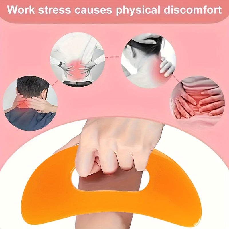 4-Piece Gua Sha Massage Tool Set with Large Curved Lazy Board and Resin Scraper for Face and Nose Relaxation