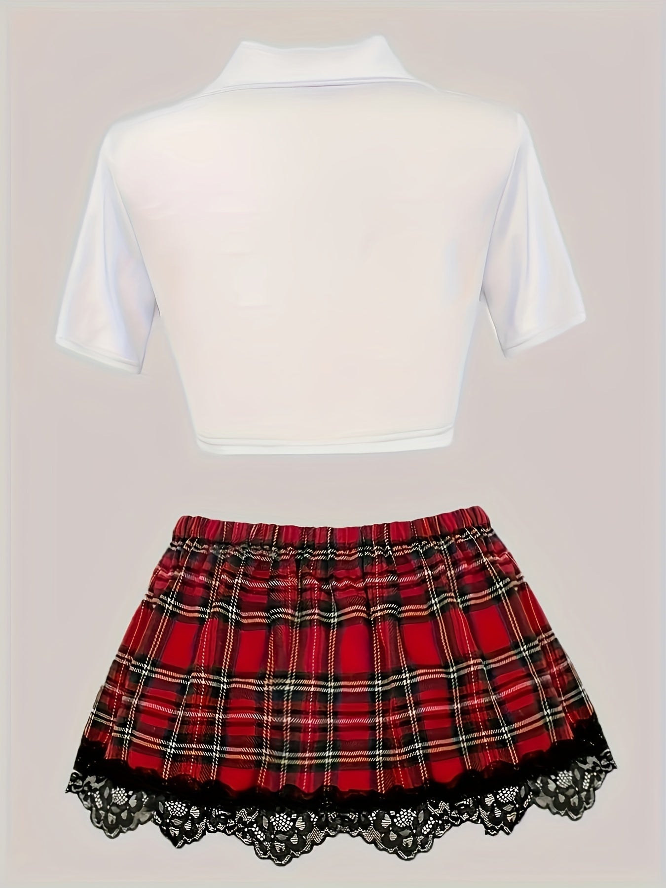 Women's Plaid Waist Cosplay Costume for Seductive Dress