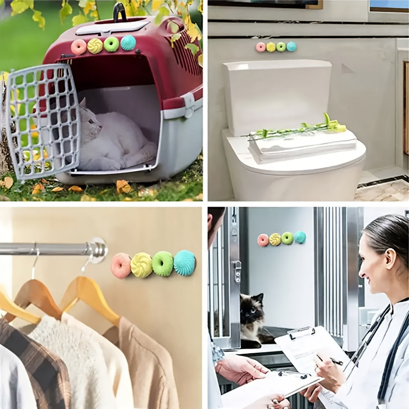 Set of 4 Cat Litter Odor Eliminators Natural Fresh Scent Multi-Use Easy Application