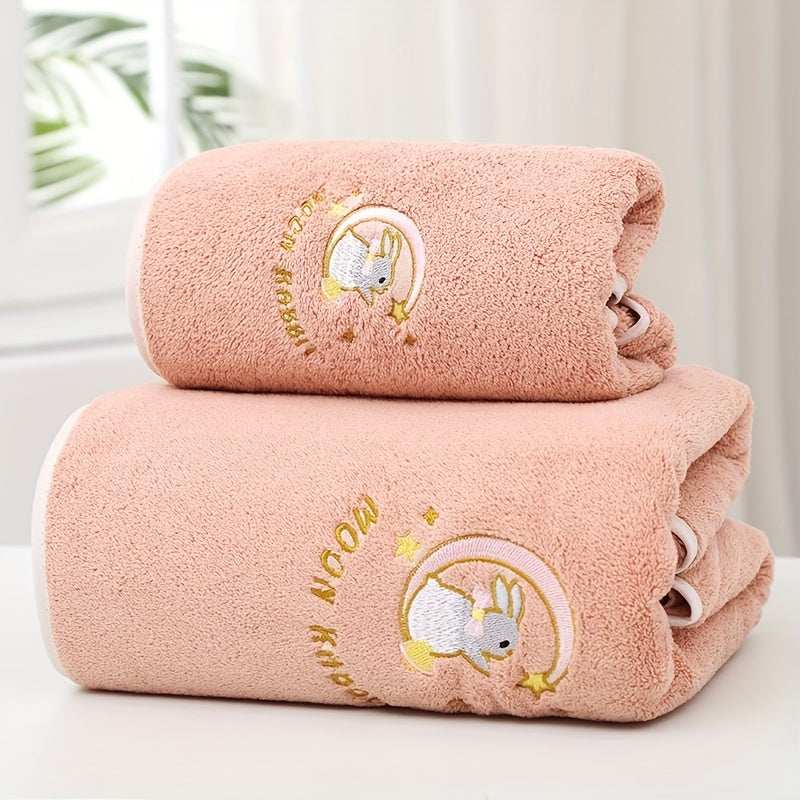 Yumshoq multfilm quyon sochiq to'plami - yuqori singdiruvchi, tez quriydigan aralashma hammom uchun zarur narsalar.