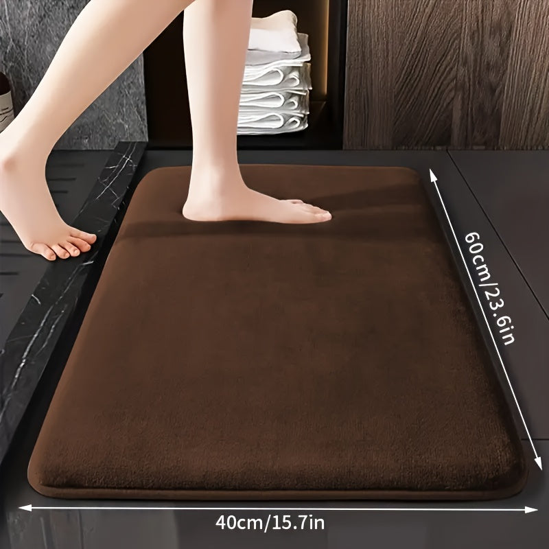 Memory Foam Bath Mat Non-Slip Absorbent Quick-Dry Bathroom Rug