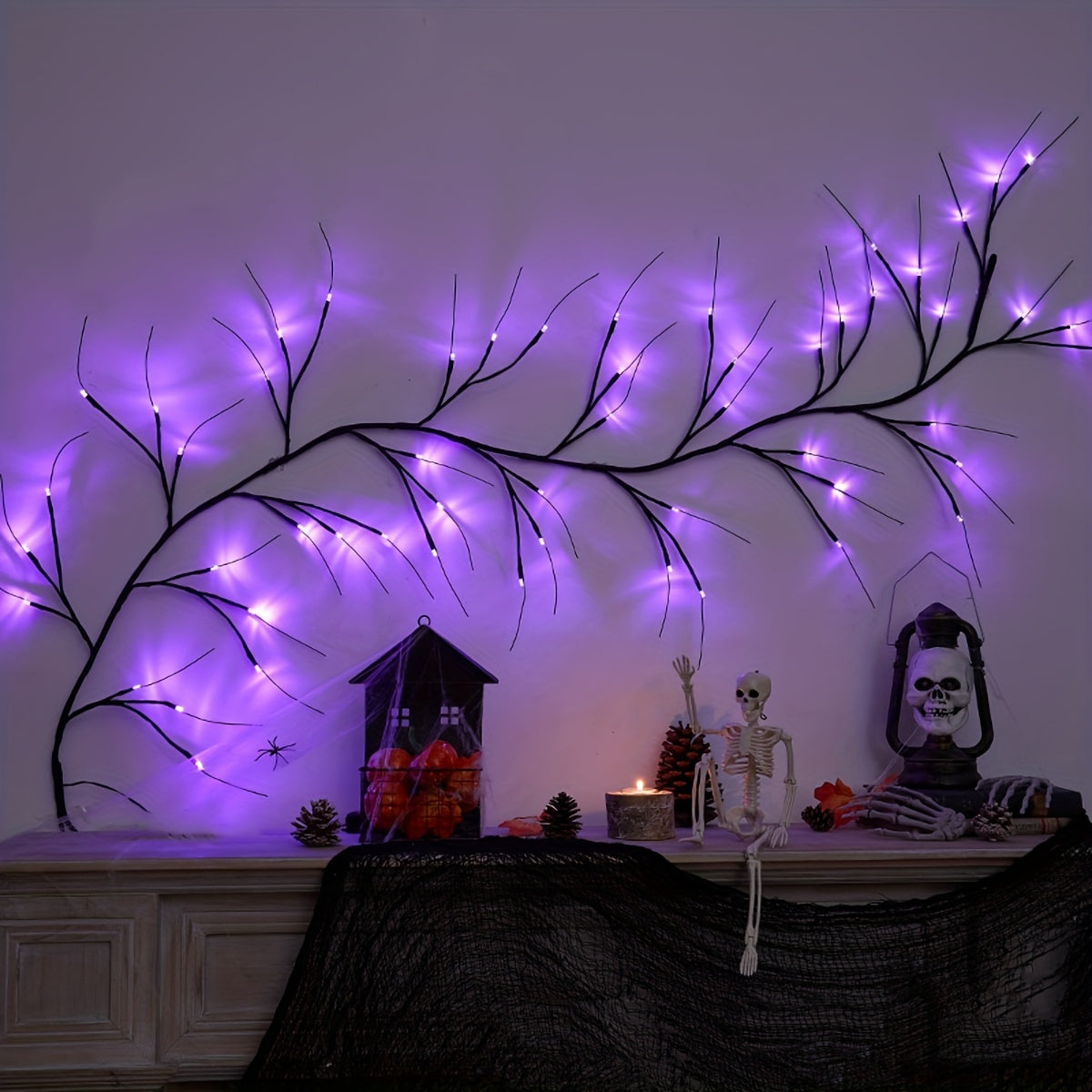 180 LED Waterfall Tree Fairy Lights with 9 Drops 2m Indoor USB Decor for Valentine's Day St. Patrick's Day Easter
