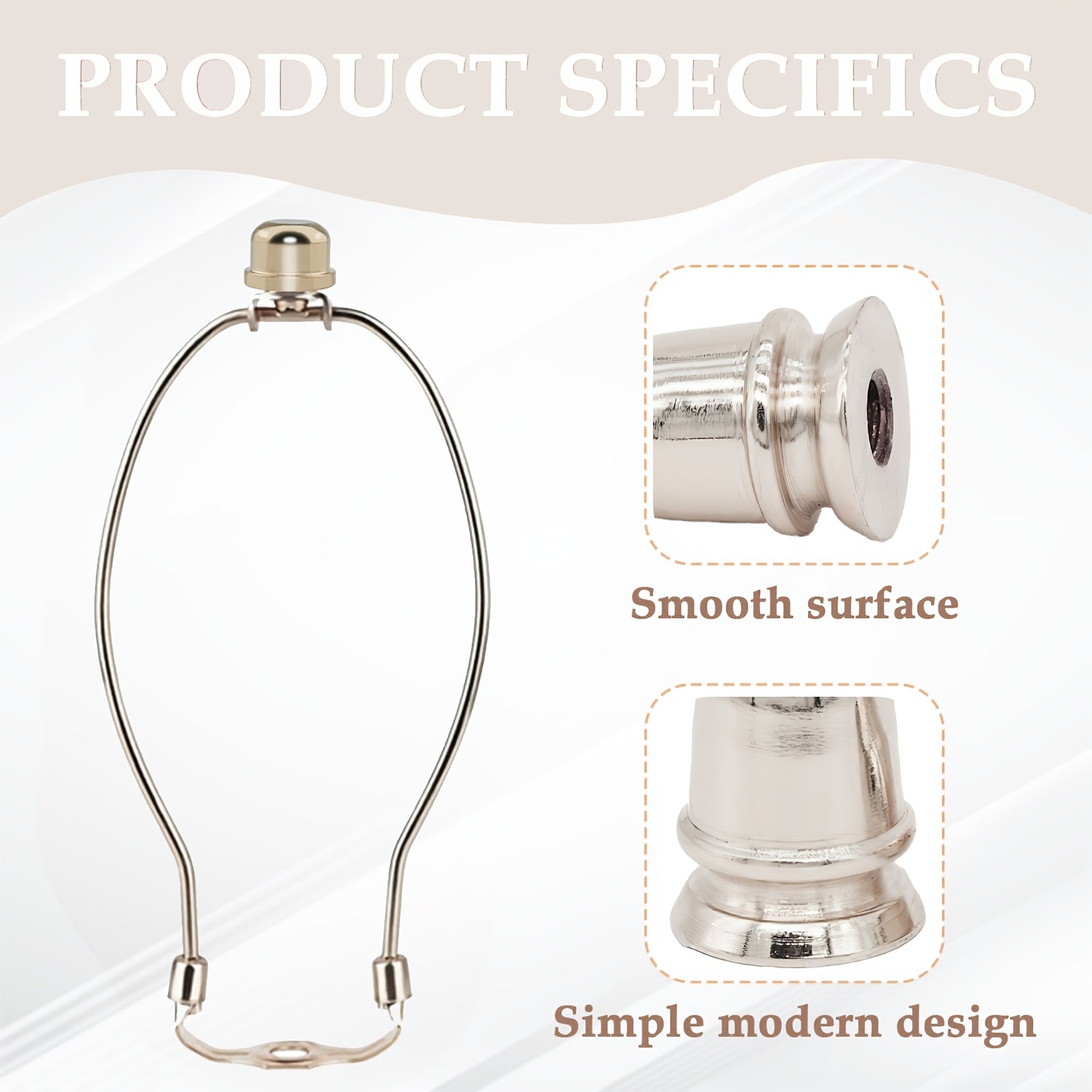 Zarif qattiq metall lampochka finiali qopqog'i, 1/4" ip bilan zamonaviy va ishonchli lampochka soyasi ulanishi uchun. Silliq silliq qoplama va oson burama o'rnatish.