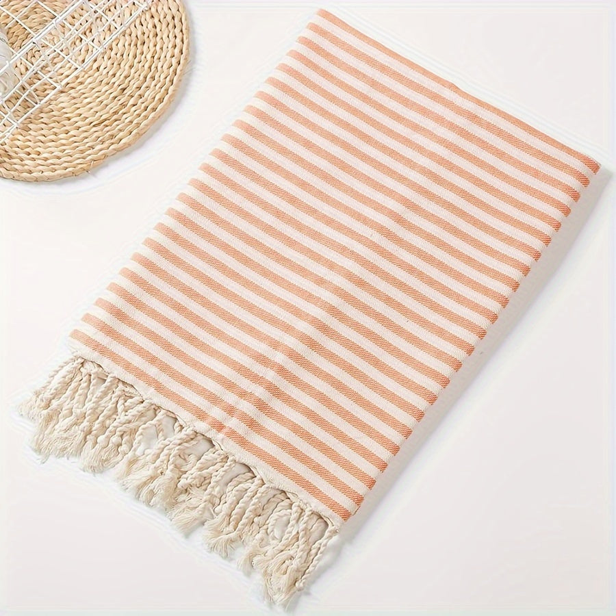 Large Turkish Beach Towel Stripes Lightweight Quick-Dry Pool Travel Camping Boho Style