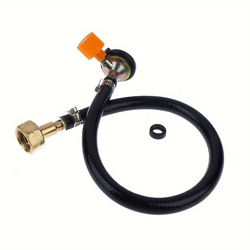 Leak-Proof Copper Gas Refill Adapter for Outdoor Camping Stoves with Rubber Pipe