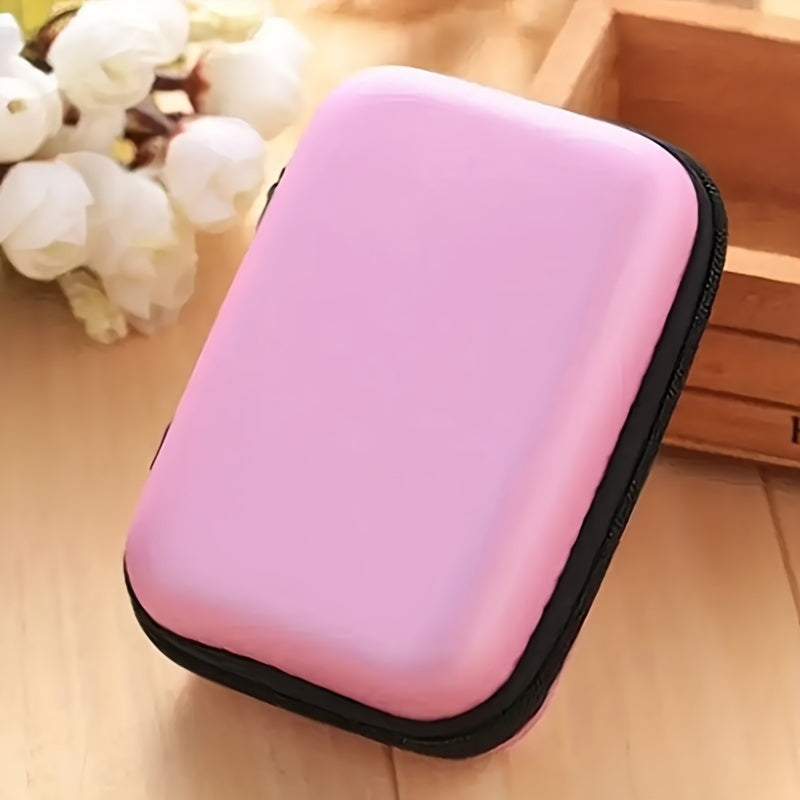 Mini Portable Storage Box for Earphones Coins Jewelry Accessories