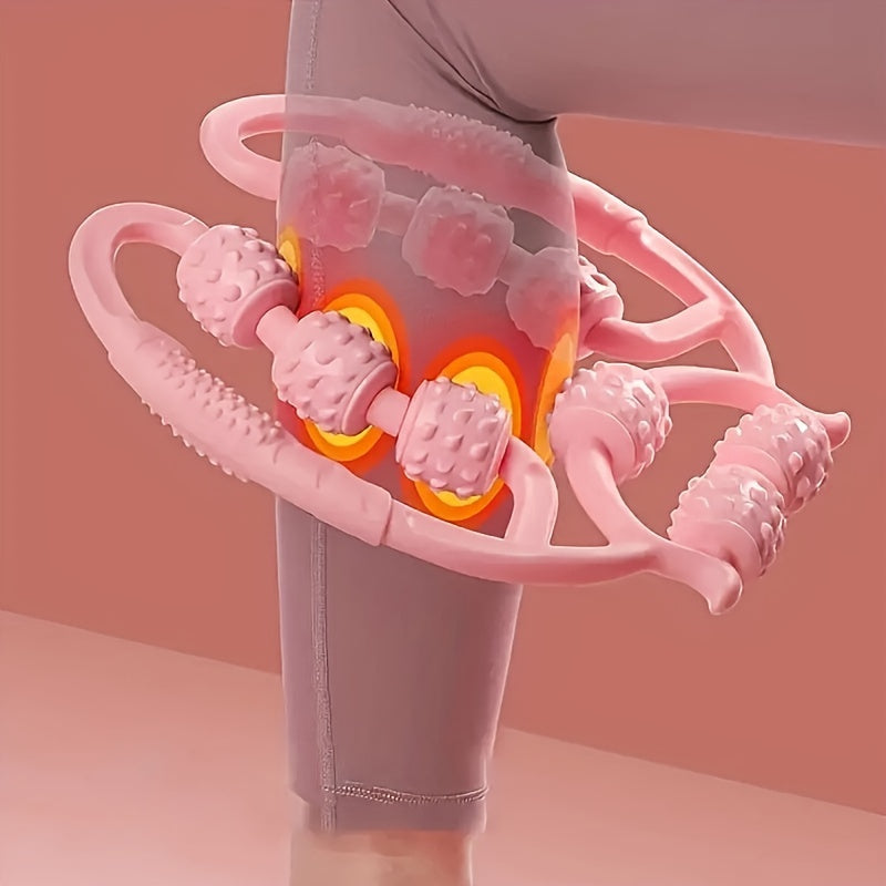 Manual Massager with 9 Wheels for Thighs Calves and Neck Unisex Body Therapy