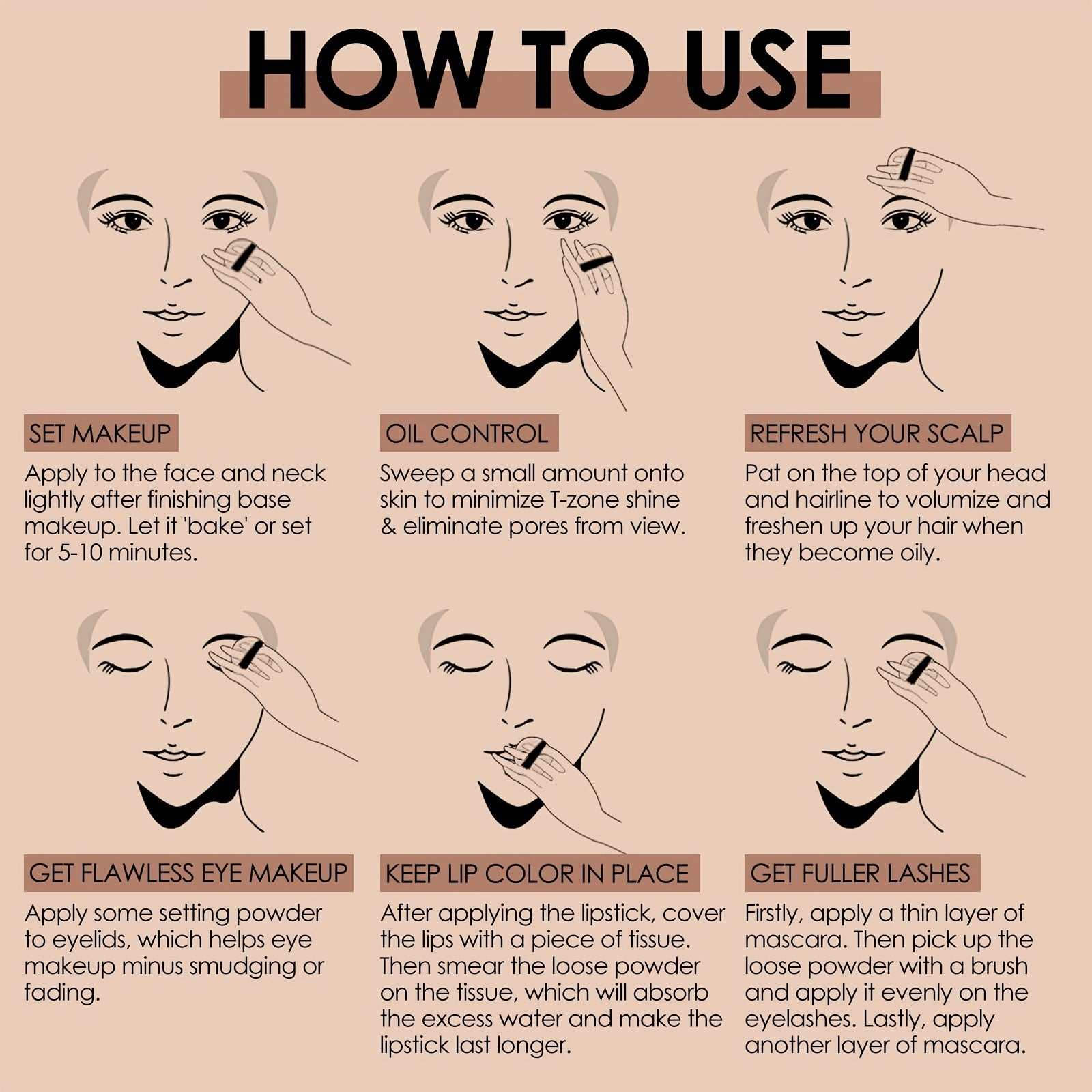 Women's Translucent Loose Face Powder Shine-Free Matte Finish