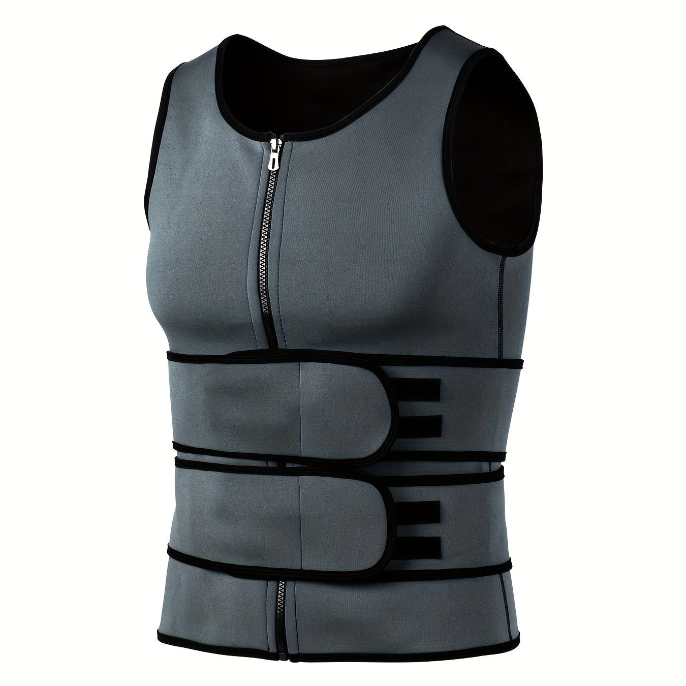 Women's Neoprene Body Shaper Top with Abdominal Belt Waist Cincher Sleeveless Tank