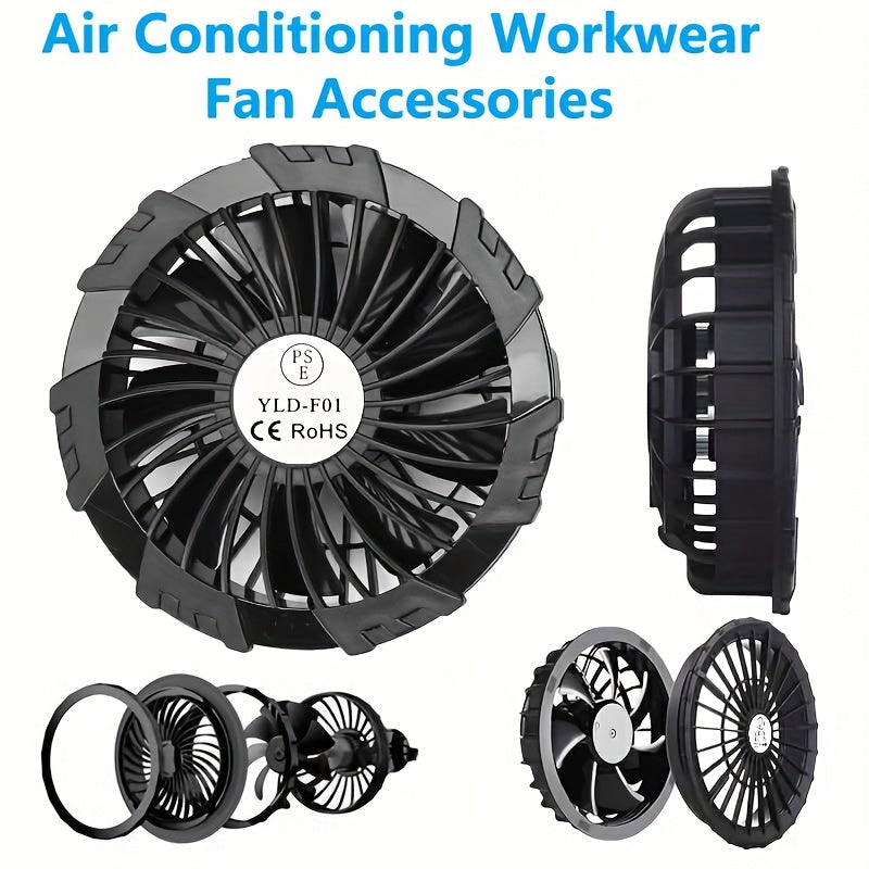 Ultra-Lightweight Wearable USB Fan for Cooling Work Clothes with 9 Blades and 3 Speed Settings