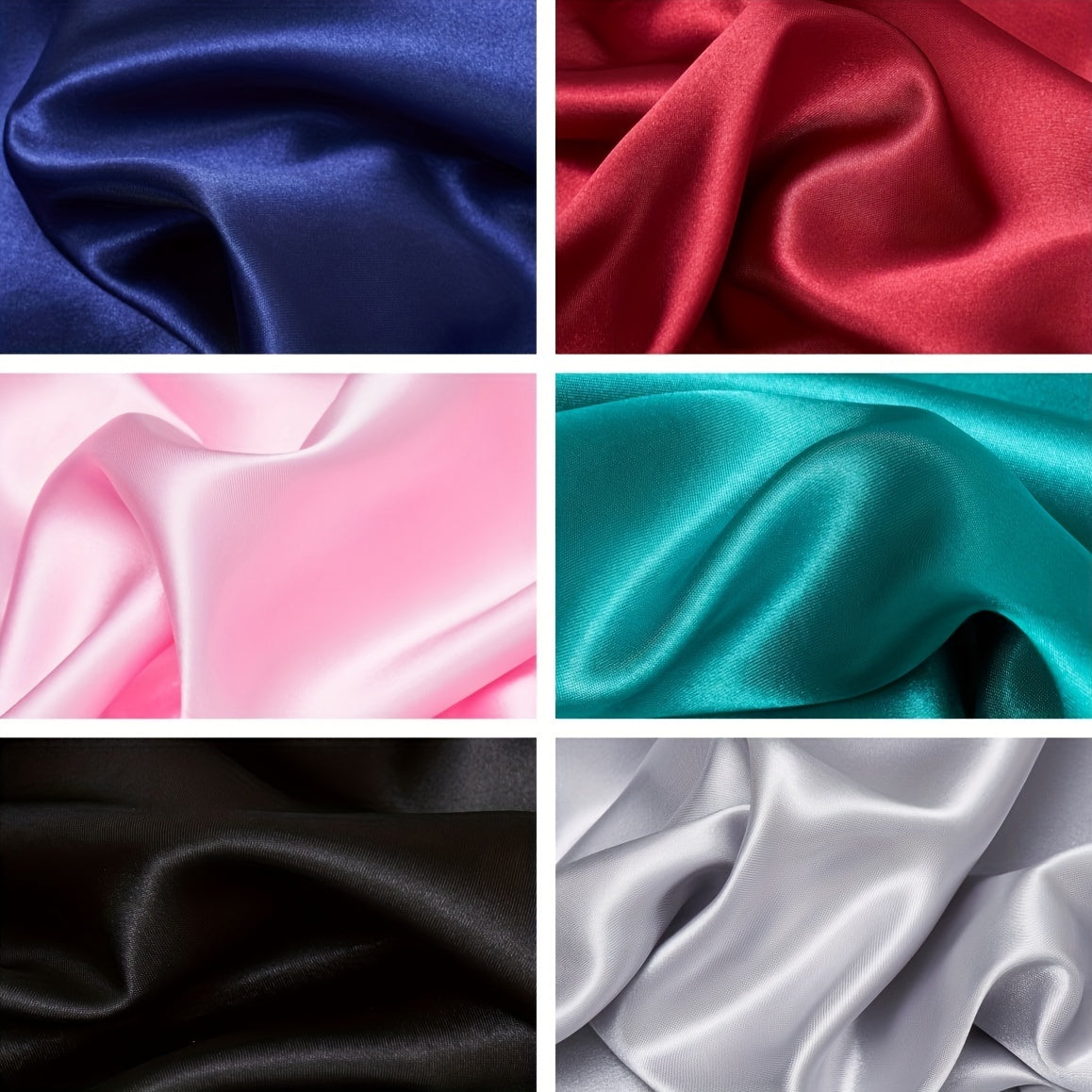 Luxurious Satin Pillowcases Solid Color Zipper Closure Skin-Friendly Hair-Protective