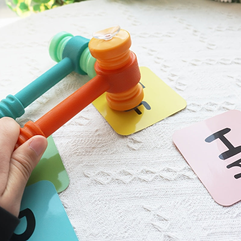 Dual-Sided Suction Cup Hammer for Educational Phonics Word Cards Classroom Learning Toy