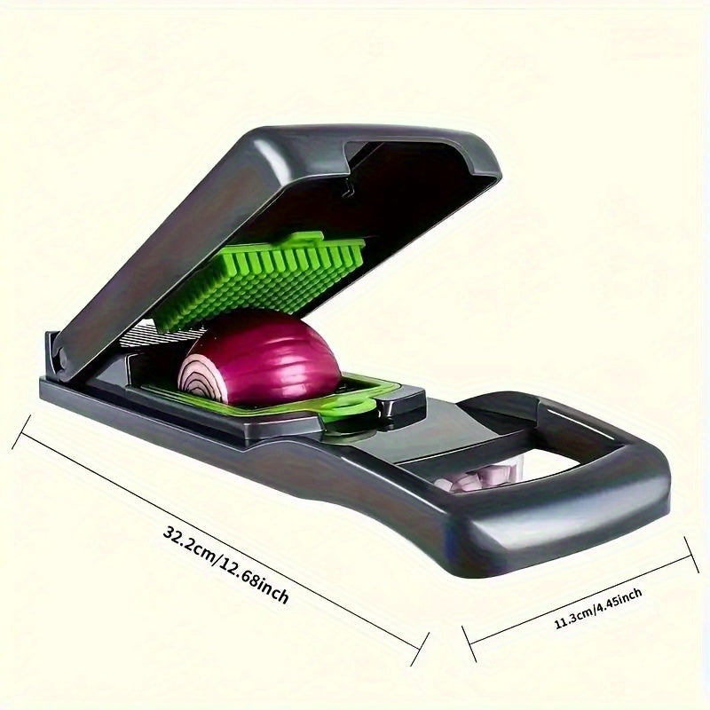 Vegetable Chopper with Food Processor Attachment and Safe Container 16-in-1 Multifunctional Onion Dicer